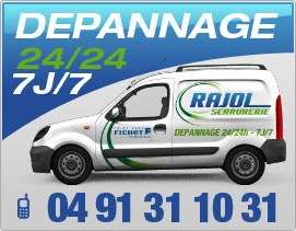 Dépannage 24/24 – 7J/7 : véhicule de la Serrurerie Rajol, 04 91 31 10 31